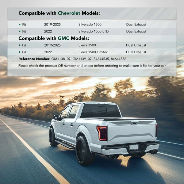 2 Pcs Rear White Iron Bumper Hole Trim for 2022 GMC Sierra 1500 Limited