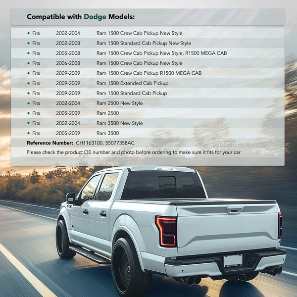 Rear Passenger Steel Bumper Bracket for 2002-2009 Dodge Ram 1500