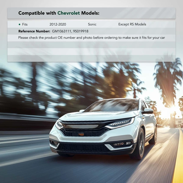 Front Passenger Lower Steel Bumper Bracket for Chevy Sonic 2012-2020 Hatchback Sedan