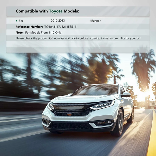 Front Passenger Plastic Bumper Support Bracket for 2010-2013 Toyota 4Runner