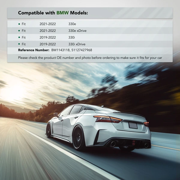 Rear Passenger Plastic Outer Bumper Cover Support for BMW G20 330e 330i xDrive