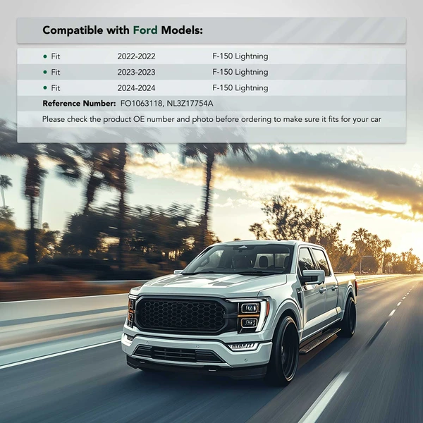 Front Passenger Steel Bumper Bracket for 2022-2024 Ford F-150 Lightning