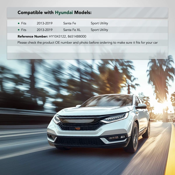 Front Passenger Outer Plastic Bumper Bracket for Hyundai Santa Fe Santa Fe XL