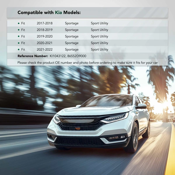 Front Passenger Upper Plastic Bumper Bracket for Kia Sportage 2017-2022 Sport Utility