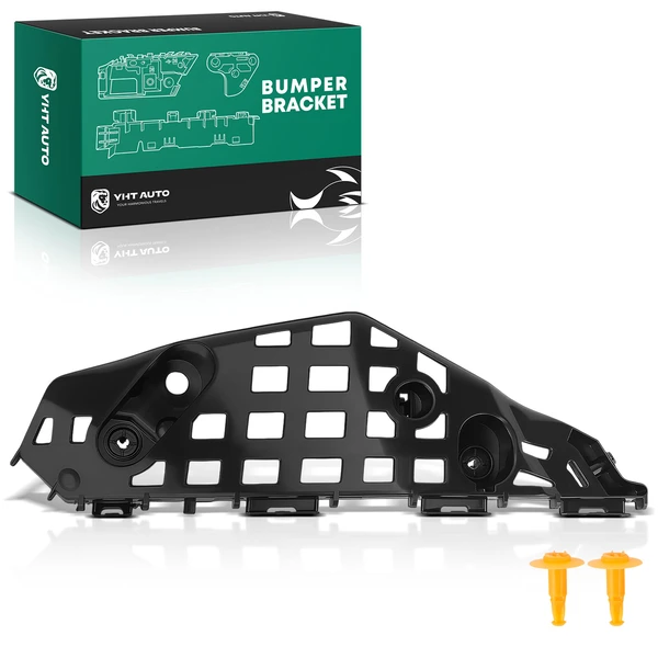 Front Passenger Plastic Black Bumper Bracket for Toyota Highlander 2020-2025