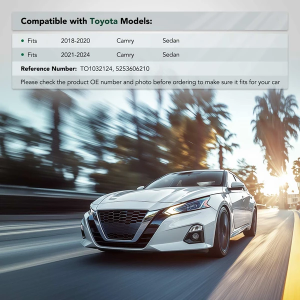 Front Driver POM Plastic Bumper Retainer for Toyota Camry 2018-2024