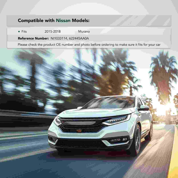 Front Passenger Steel Bumper Cover Retainer for 2015-2018 Nissan Murano