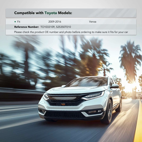 Front Passenger Plastic Bumper Cover Retainer for Toyota Venza 2009-2016