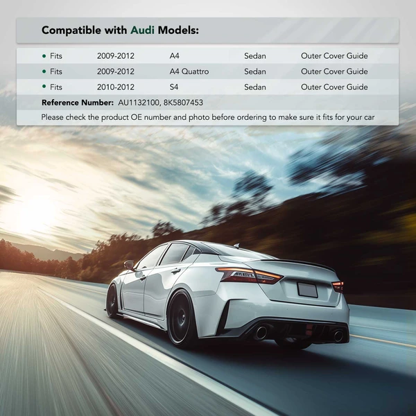 Rear Driver Plastic Bumper Cover Retainer for 2009-2012 Audi A4