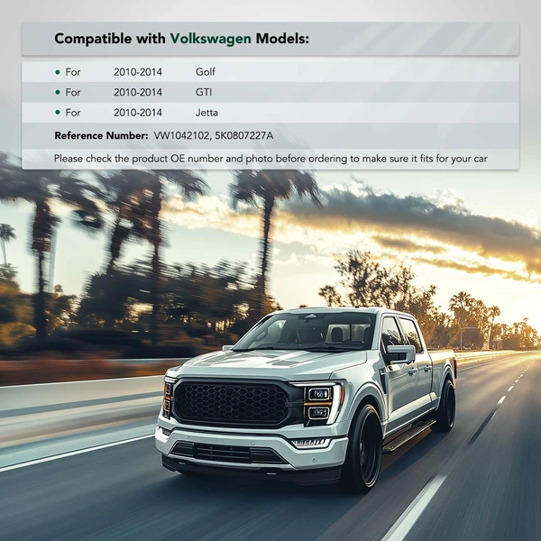 Front Passenger Inner Plastic Bumper Bracket for VW Jetta Golf GTI 2010-2014