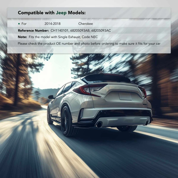 Rear Lower Plastic Bumper Support for Jeep Cherokee KL 2014-2018 Sport Utility