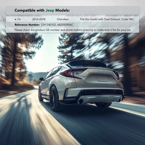 Rear Lower Plastic Bumper Support for 2014-2018 Jeep Cherokee