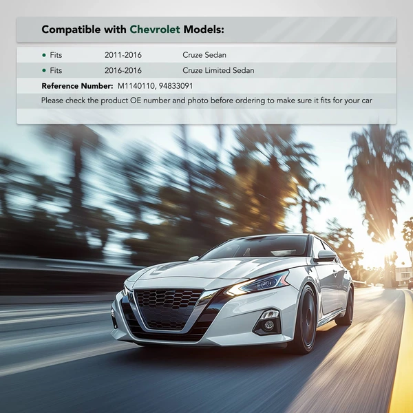 Front Center Bumper Support Cover for 2011-2016 Chevrolet Cruze