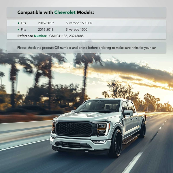 Front Center Steel Lower Bumper Bracket for Chevrolet Silverado 1500 2016-2018