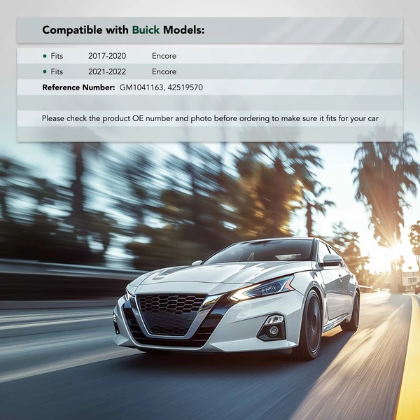 Front Upper Bumper Bracket for Buick Encore 2017-2022 L4 1.4L Sport Utility