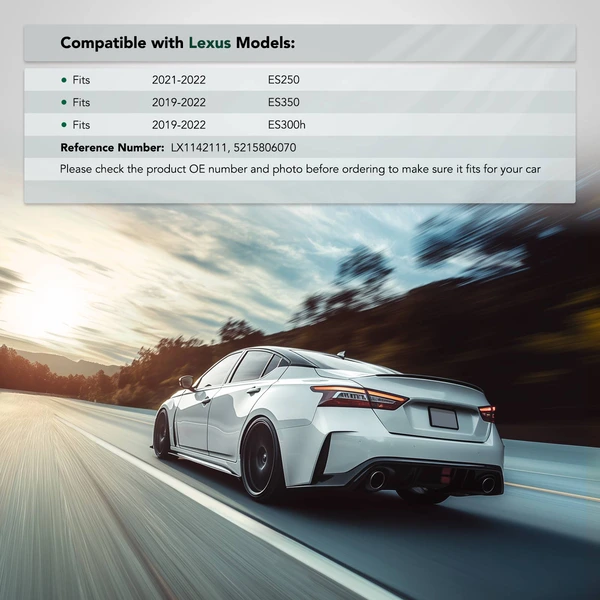 Rear Driver Plastic Bumper Cover Support for 2019-2022 Lexus ES350