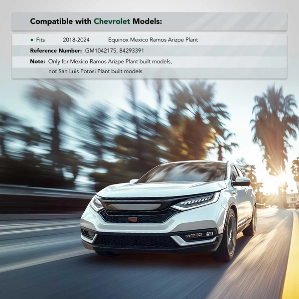 Front Driver Plastic Bumper Cover Support Bracket for Chevrolet Equinox 2018-2024