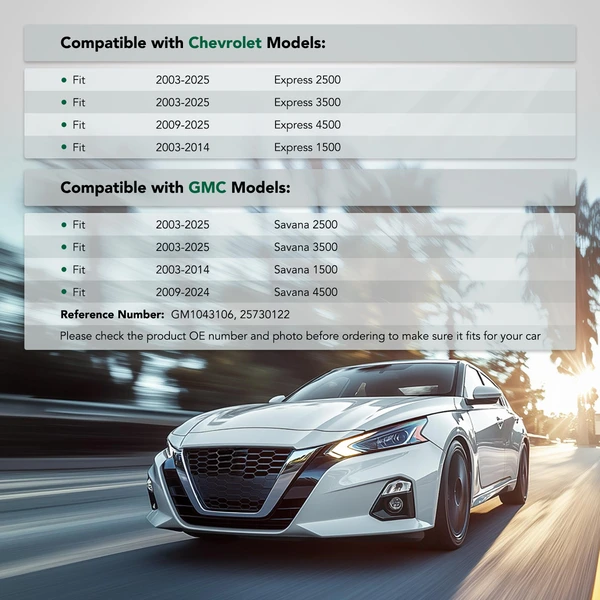 Front Passenger Upper Bumper Cover Support for Chevrolet Express 1500 GMC Savana 1500