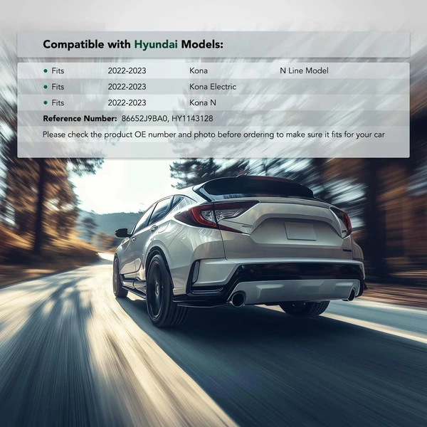 Rear Passenger Plastic Bumper Cover Retainer for Hyundai Kona Kona Electric