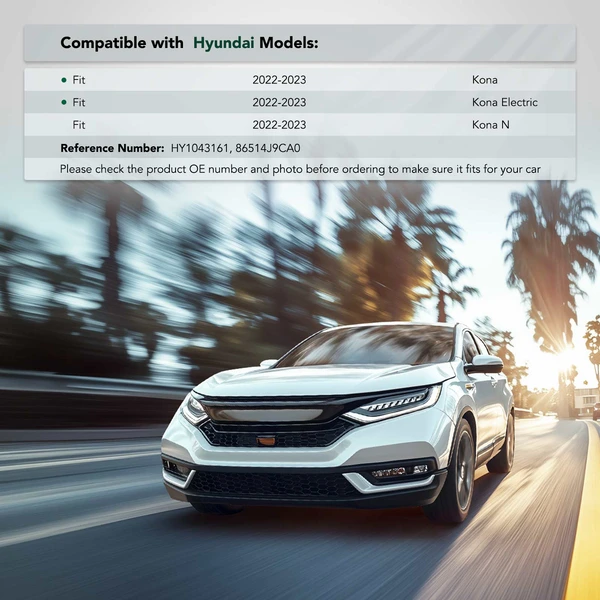 Front Passenger Plastic Bumper Cover Support for Hyundai Kona 2022-2023 Kona Electric