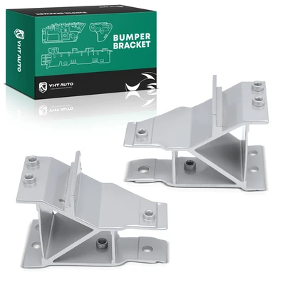 2 Pcs Front Aluminum Bumper Face Bar Bracket Retainer Mounting Brace