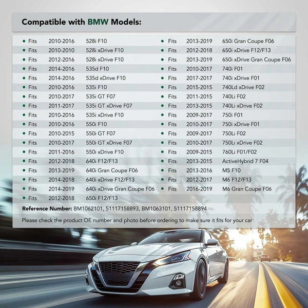 2 Pcs Front Steel Bumper Bracket for BMW F01 F02 F04 F06 F07 F10 F12 F13