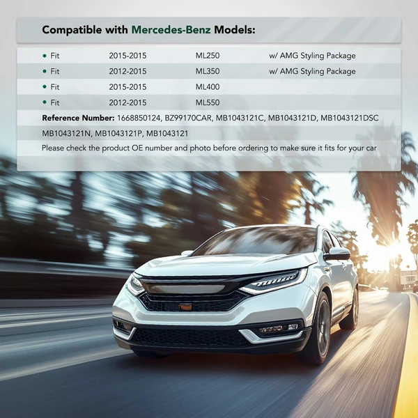 Front Passenger Lower Plastic Bumper Retainer for Mercedes-Benz ML350 12-15 ML250