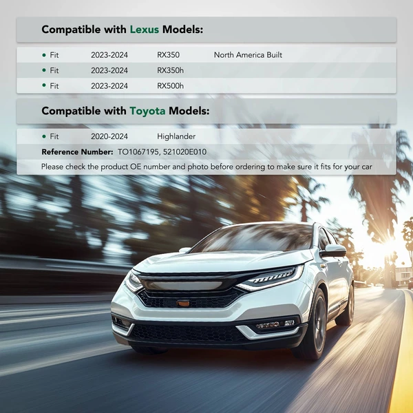 Front Passenger Aluminum Bumper Bracket for Toyota Highlander Lexus RX350 RX500H