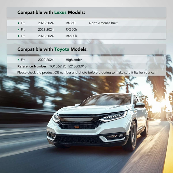 Front Driver Aluminum Bumper Bracket for Toyota Highlander Lexus RX350 RX500H