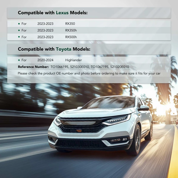 2 Pcs Front Driver & Passenger Bumper Bracket for Toyota Highlander 2020-2024 Lexus RX350