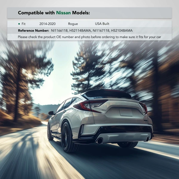 2 Pcs Rear Driver & Passenger Steel Bumper Cover Stay Bracket for 2014-2020 Nissan Rogue