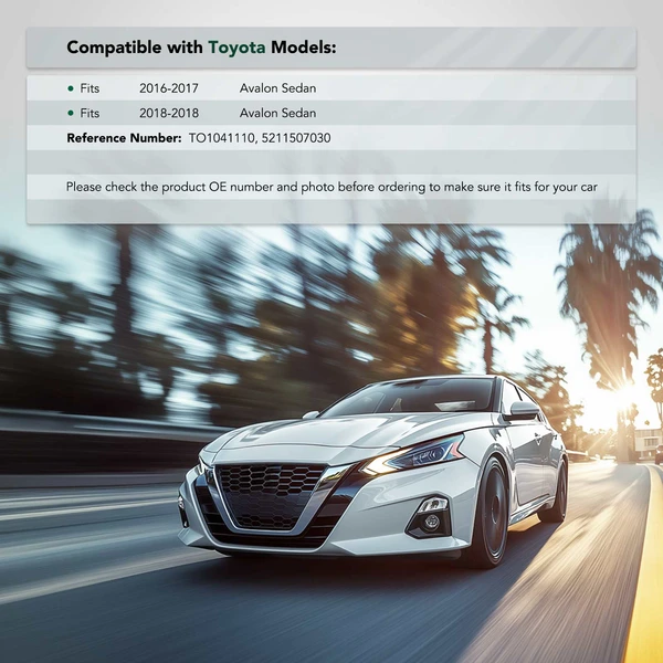 Front Plastic Bumper Cover Support for 2016-2018 Toyota Avalon