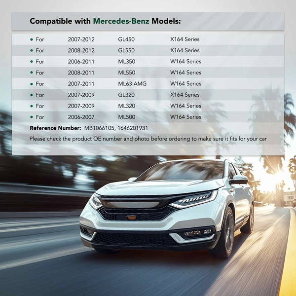 Front Driver Steel Bumper Bracket for Mercedes-Benz X164 2007-2012 W164 2006-2011