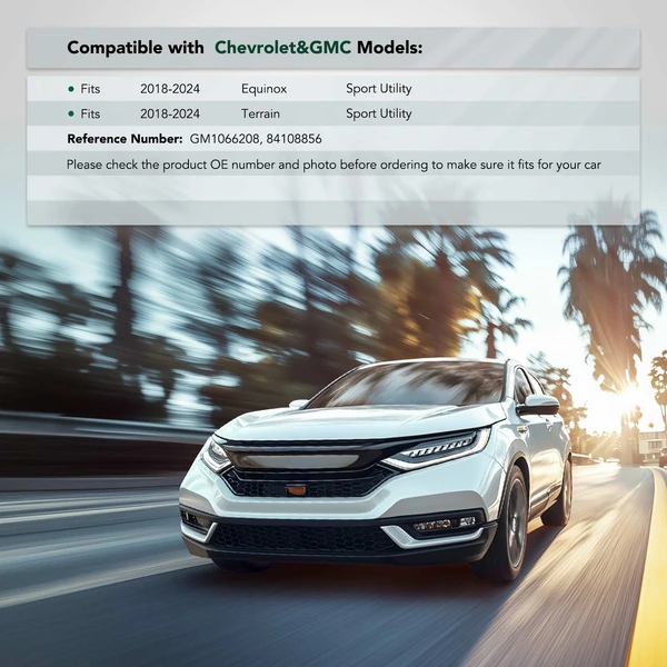 Front Driver or Passenger Bumper Absorber for Chevrolet Equinox GMC Terrain 2018-2024