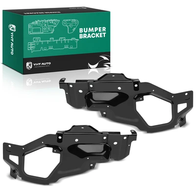 2 Pcs Front Driver & Passenger Outer Steel Bumper Bracket