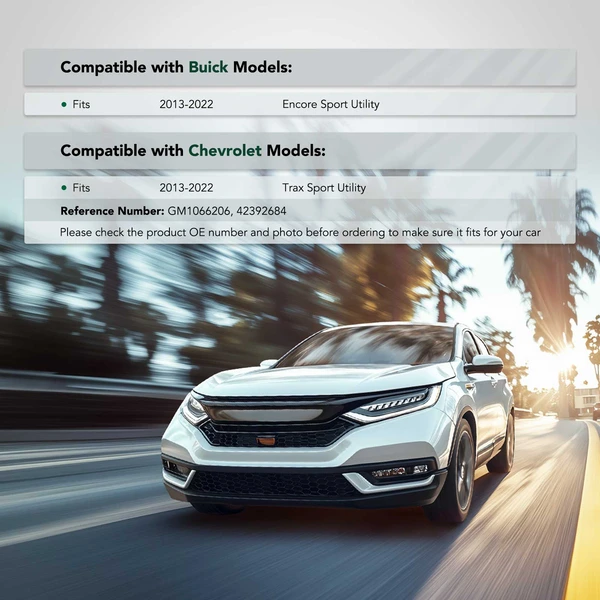 Front Driver Steel Bumper Impact Bar Bracket for Buick Encore Chevy Trax 2013-2022