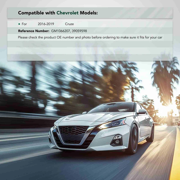 Front Driver or Passenger Steel Bumper Bracket Impact Bar for Chevrolet Cruze 2016-2019