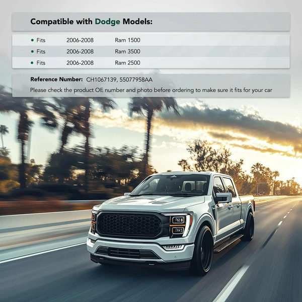 Front Passenger Lower Steel Bumper Bracket for 2006-2008 Dodge Ram 1500