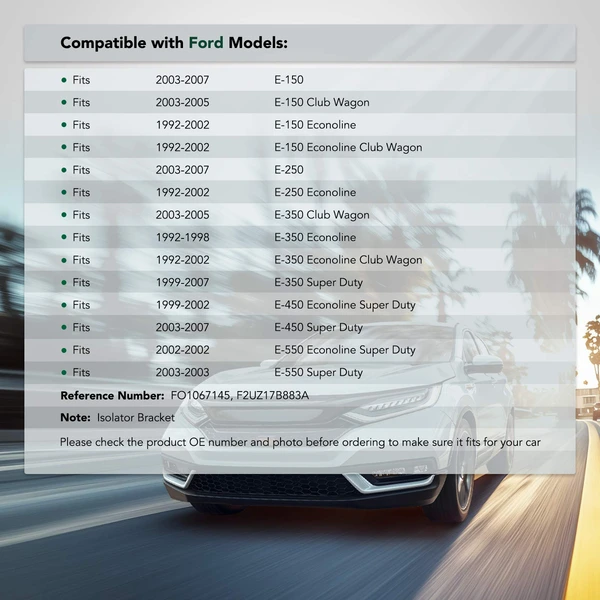 Front Passenger Steel Bumper Mounting Bracket for 1992-2002 Ford E-150 Econoline