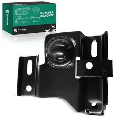 Front Passenger Black Steel Bumper Bracket