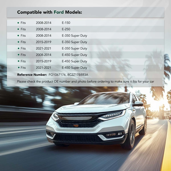 Front Passenger Steel Bumper Mounting Plate for Ford E-150 E-250 E-350 Super Duty