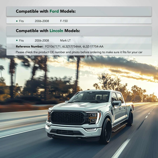 Front Passenger Steel Bumper Bracket for Ford F-150 Lincoln Mark LT 2006-2008