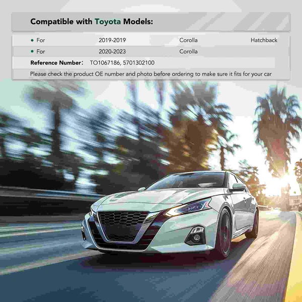 Front Passenger Steel Bumper Bracket for Toyota Corolla 2019 Hatchback 2020-2023 Sedan