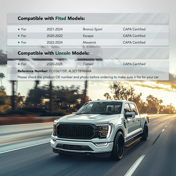 Front Passenger Bumper Mounting Bracket with CAPA for Ford Escape Lincoln Corsair