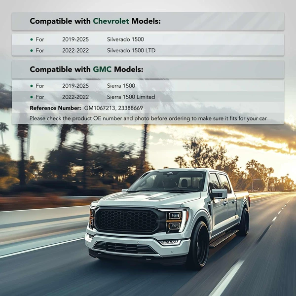 Front Passenger Steel Inner Bumper Bracket for 2019-2025 GMC Sierra 1500