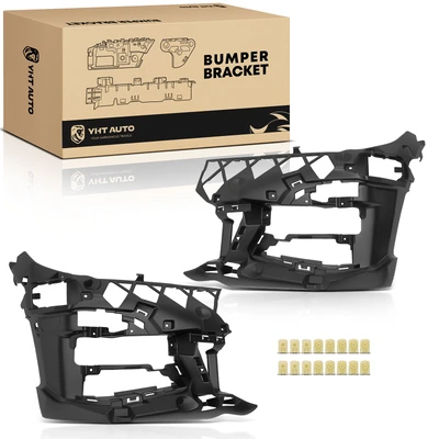 2 Pcs Front Plastic Bumper Cover Support