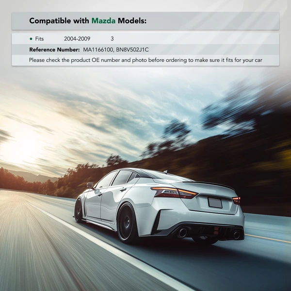 Rear Driver Steel Bumper Bracket for Mazda 3 2004-2009 Sedan