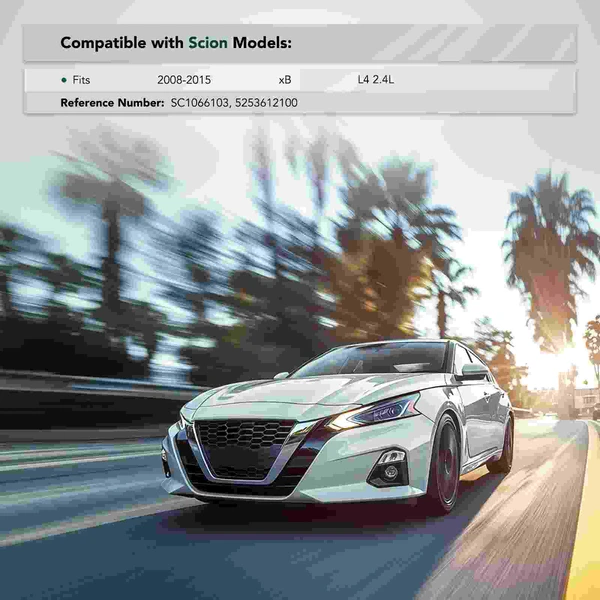 Front Driver White Plastic Bumper Bracket for 2008-2015 Scion xB