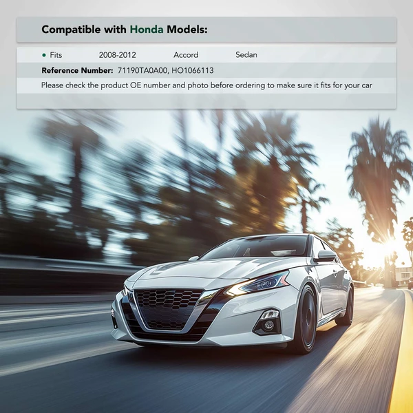 Front Driver Plastic Bumper Bracket for Honda Accord 2008-2012 Sedan