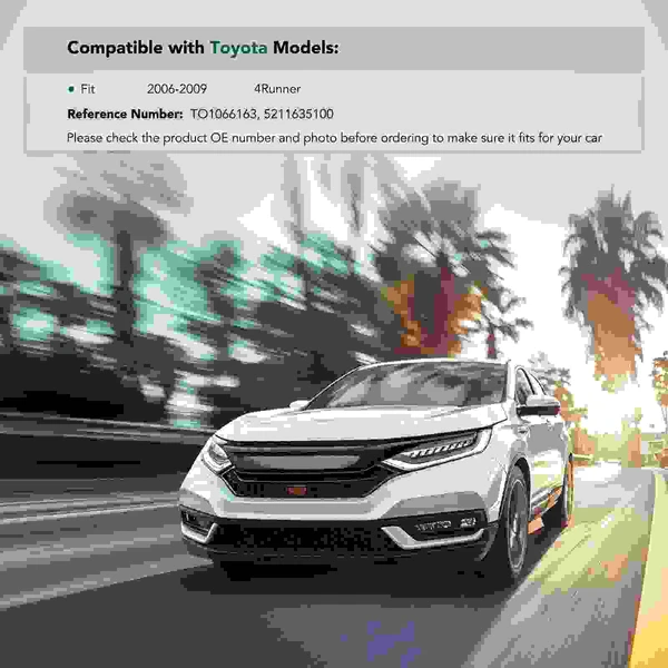 Front Driver Upper Polyoxymethylene Plastic Bumper Bracket for Toyota 4Runner 2006-2009